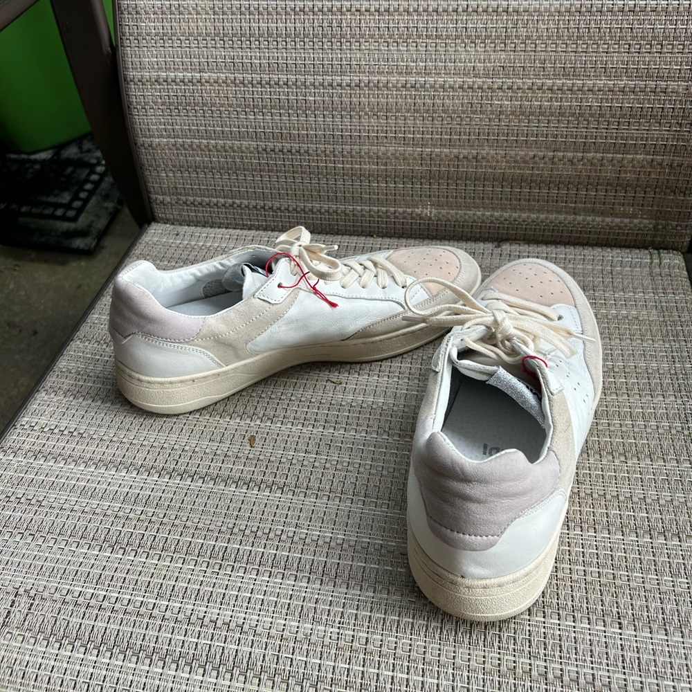 Women's White and Cream Sneakers - Picture 10 of 11